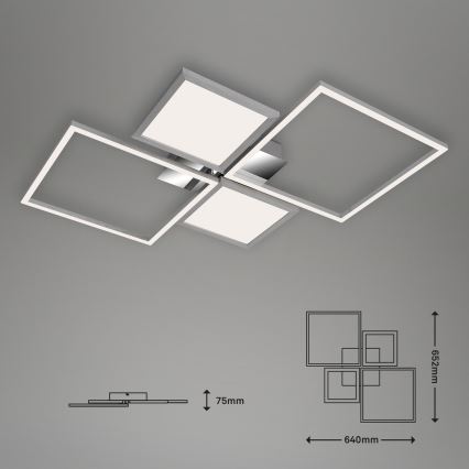 Briloner 3530-018 - LED Zatemnitveni nadgradni lestenec FRAME LED/40W/230V 3000-6500K + Daljinski upravljalnik