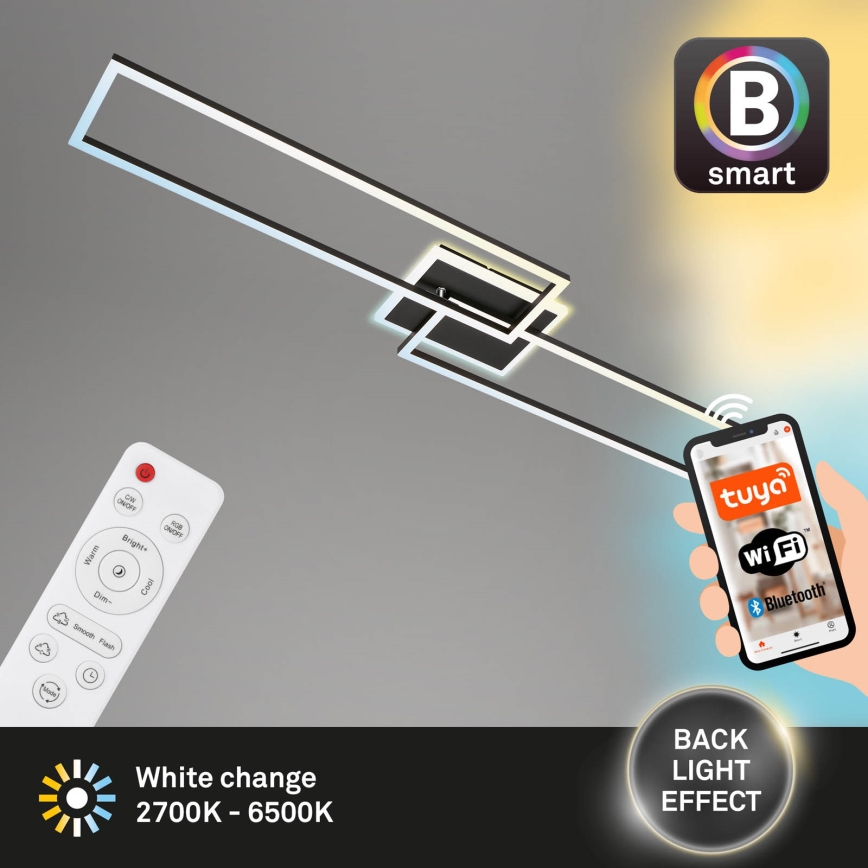 Briloner 3538-015 - LED Zatemnitveni lestenec FRAME 2xLED/20W/230V 2700-6500K Wi-Fi Tuya + Daljinski upravljalnik