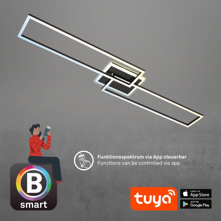 Briloner 3538-015 - LED Zatemnitveni lestenec FRAME 2xLED/20W/230V 2700-6500K Wi-Fi Tuya + Daljinski upravljalnik