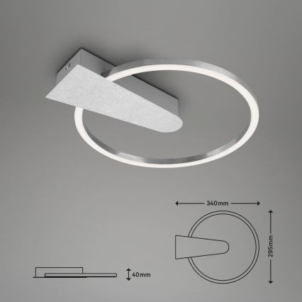 Briloner 3542-018 - LED Zatemnitvena stropna svetilka NICO LED/12W/230V mat krom