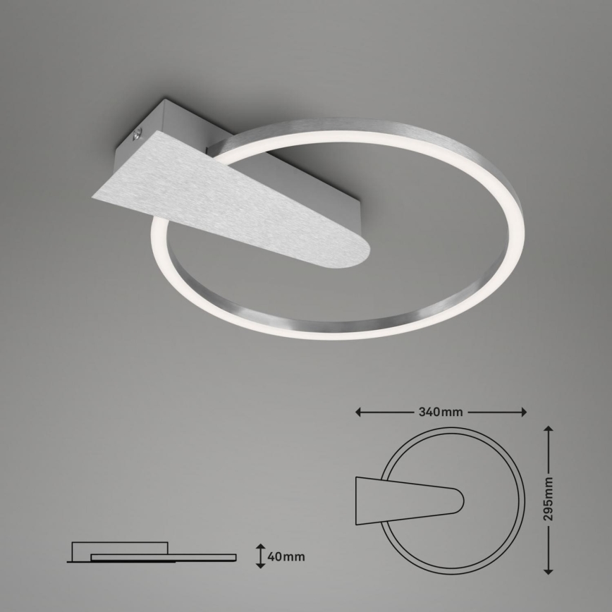 Briloner 3542-018 - LED Zatemnitvena stropna svetilka NICO LED/12W/230V mat krom