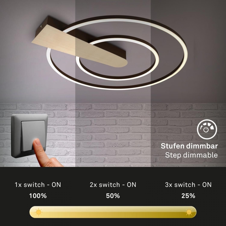 Briloner 3543-017 - LED Zatemnitvena stropna svetilka NICO LED/25W/230V zlata