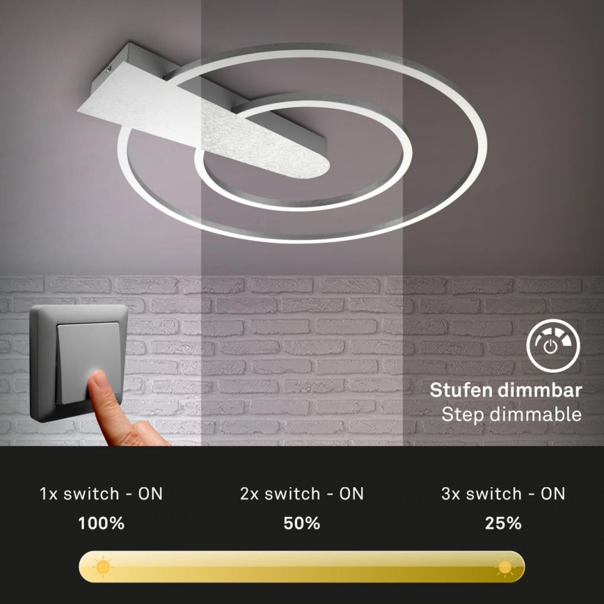 Briloner 3543-018 - LED Zatemnitvena stropna svetilka NICO LED/25W/230V mat krom