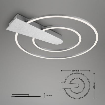 Briloner 3543-018 - LED Zatemnitvena stropna svetilka NICO LED/25W/230V mat krom