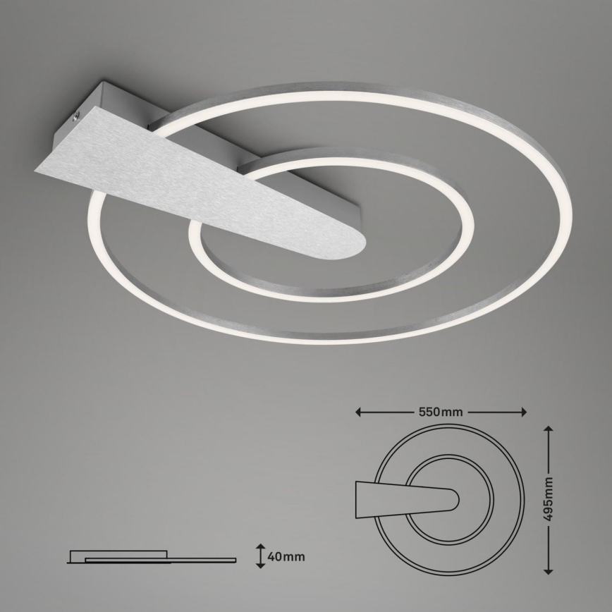 Briloner 3543-018 - LED Zatemnitvena stropna svetilka NICO LED/25W/230V mat krom