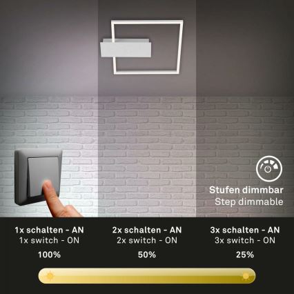 Briloner 3544-018 - LED Zatemnitvena stropna svetilka NICO LED/12W/230V mat krom