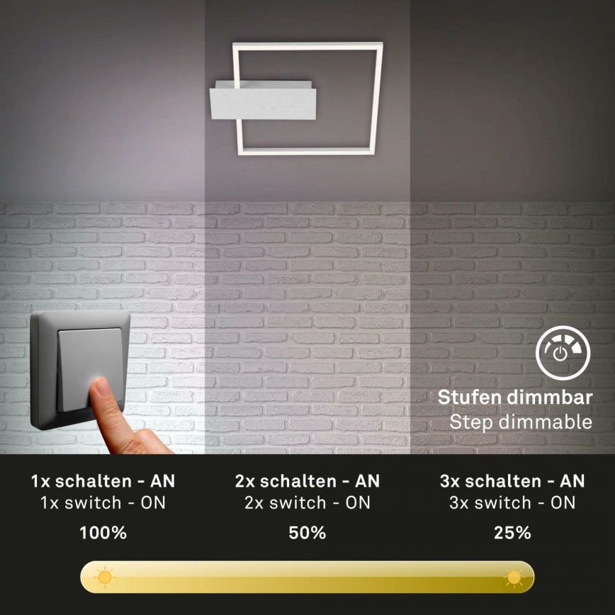 Briloner 3544-018 - LED Zatemnitvena stropna svetilka NICO LED/12W/230V mat krom