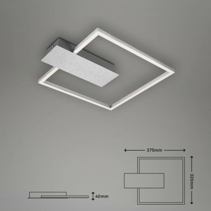 Briloner 3544-018 - LED Zatemnitvena stropna svetilka NICO LED/12W/230V mat krom