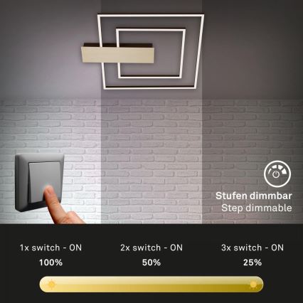Briloner 3545-017 - LED Zatemnitvena stropna svetilka NICO LED/25W/230V zlata