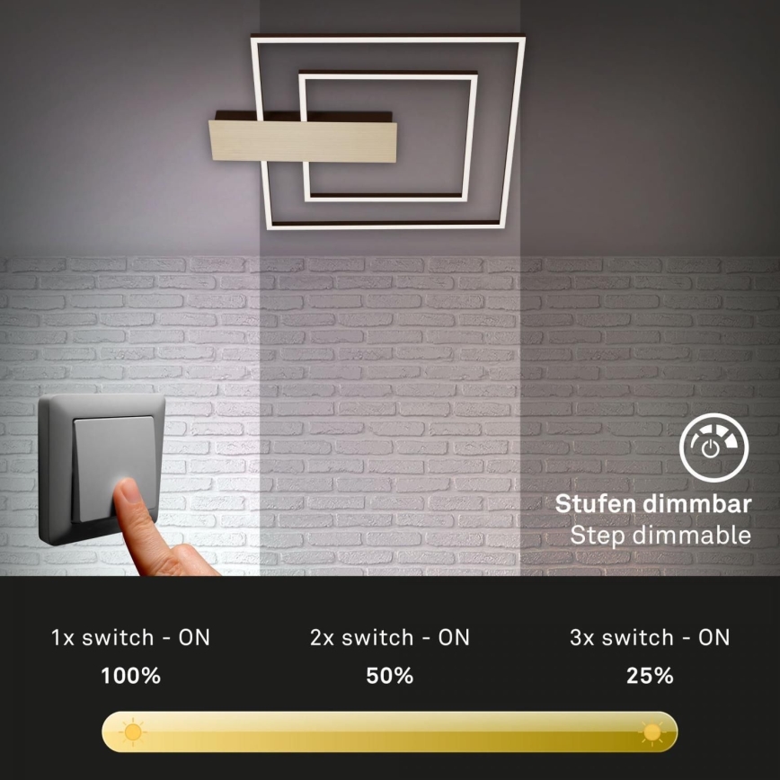 Briloner 3545-017 - LED Zatemnitvena stropna svetilka NICO LED/25W/230V zlata