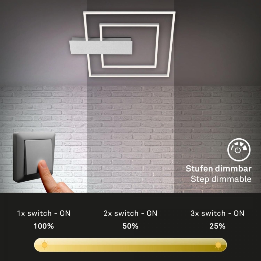 Briloner 3545-018 - LED Zatemnitvena stropna svetilka NICO LED/25W/230V mat krom