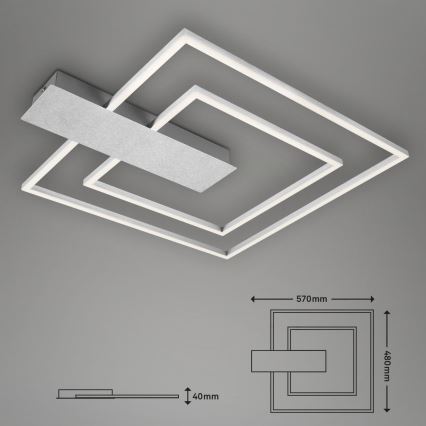 Briloner 3545-018 - LED Zatemnitvena stropna svetilka NICO LED/25W/230V mat krom