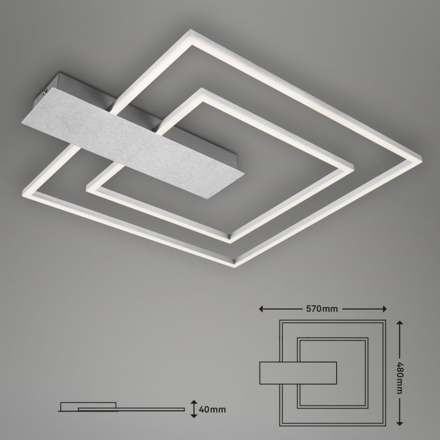 Briloner 3545-018 - LED Zatemnitvena stropna svetilka NICO LED/25W/230V mat krom