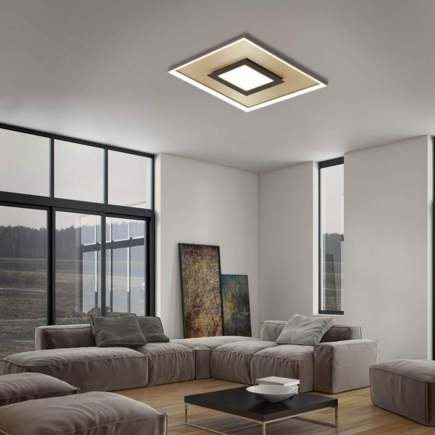 Briloner 3641-017 - LED Zatemnitvena stropna svetilka FRAME LED/30W/230V 2700-6500K zlata + Daljinski upravljalnik