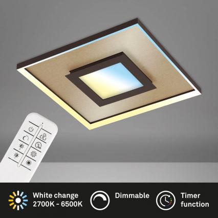 Briloner 3641-017 - LED Zatemnitvena stropna svetilka FRAME LED/30W/230V 2700-6500K zlata + Daljinski upravljalnik