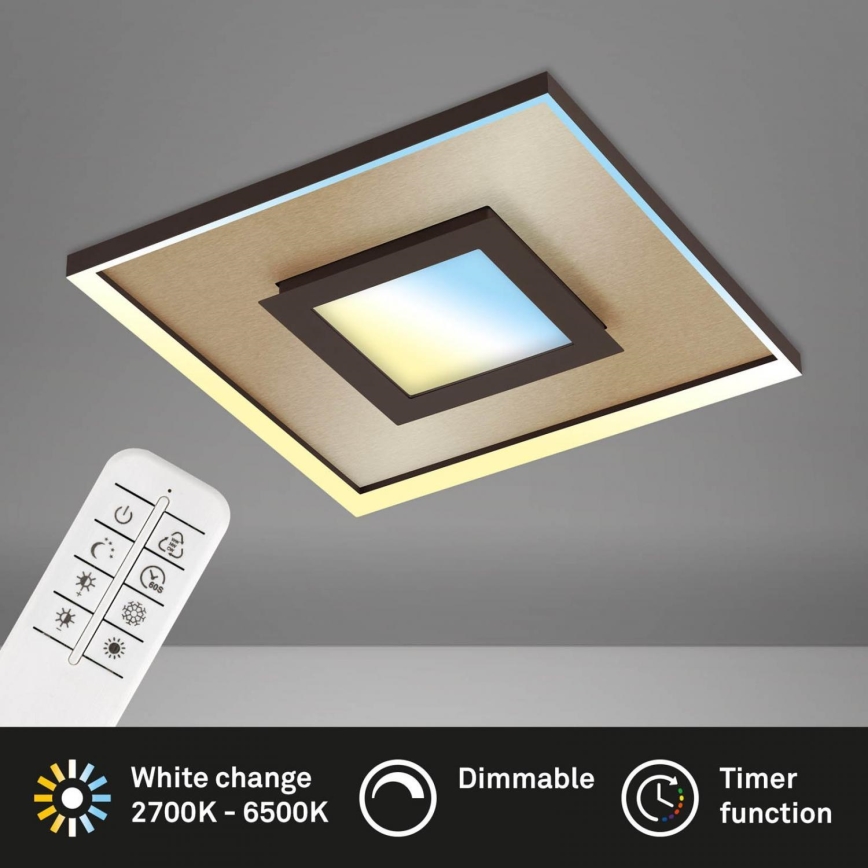 Briloner 3641-017 - LED Zatemnitvena stropna svetilka FRAME LED/30W/230V 2700-6500K zlata + Daljinski upravljalnik