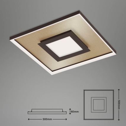 Briloner 3641-017 - LED Zatemnitvena stropna svetilka FRAME LED/30W/230V 2700-6500K zlata + Daljinski upravljalnik