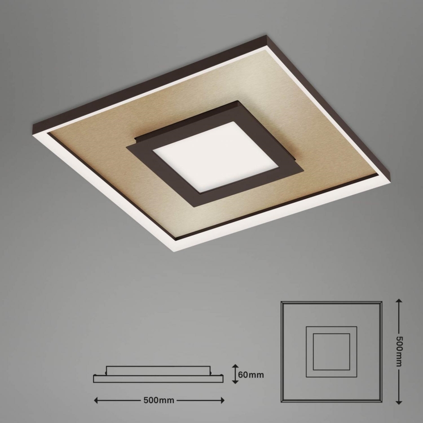 Briloner 3641-017 - LED Zatemnitvena stropna svetilka FRAME LED/30W/230V 2700-6500K zlata + Daljinski upravljalnik