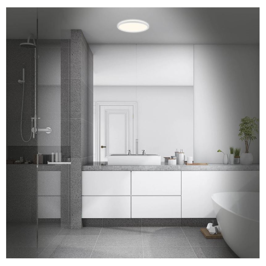 Briloner 3642-416 - LED Kopalniška stropna svetilka SLIM LED/19W/230V IP44 bela