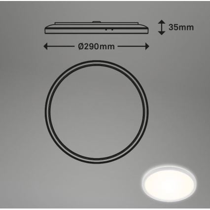 Briloner 3642-416 - LED Kopalniška stropna svetilka SLIM LED/19W/230V IP44 bela