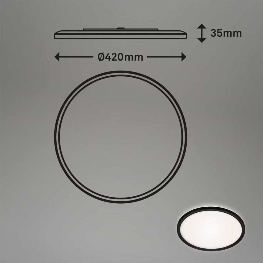 Briloner 3643-415 - LED Kopalniška stropna svetilka LED/22W/230V IP44 4000K