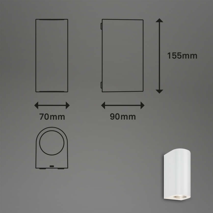 Briloner 3648-026 - LED Zunanja stenska svetilka UP&DOWN 2xGU10/4,7W/230V IP44