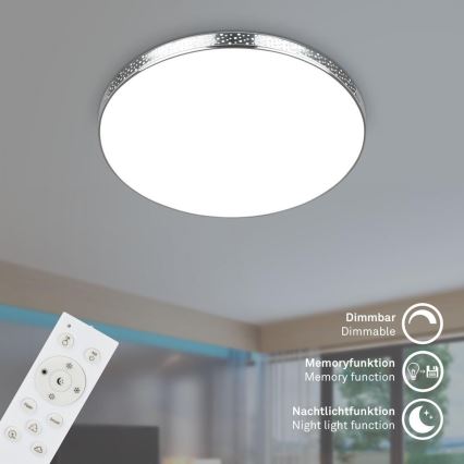 Briloner 3679-018 - LED RGB Zatemnitvena kopalniška stropna svetilka MAGA LED/18,5W/230V 3000-6500K pr. 35,5 cm + Daljinski upravljalnik