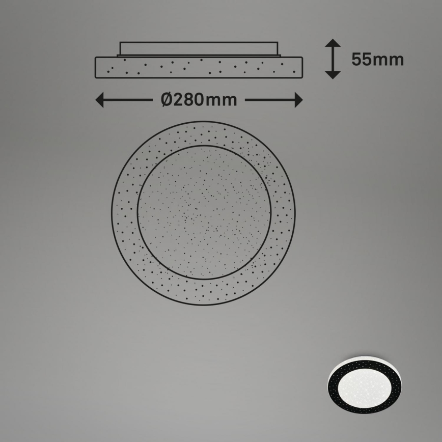 Briloner 3693-015 - LED Kopalniška stropna svetilka LED/15W/230V IP44 4000K pr. 28 cm