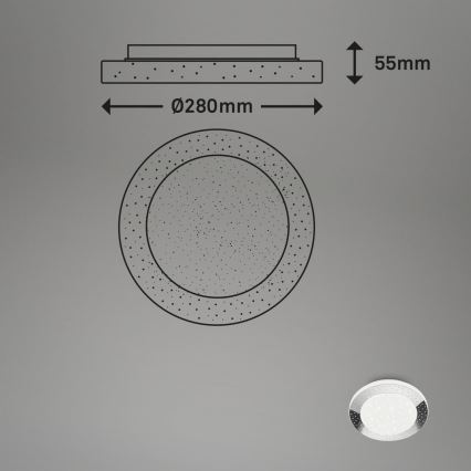 Briloner 3693-018 - LED Kopalniška stropna svetilka LED/15W/230V IP44 4000K pr. 28 cm