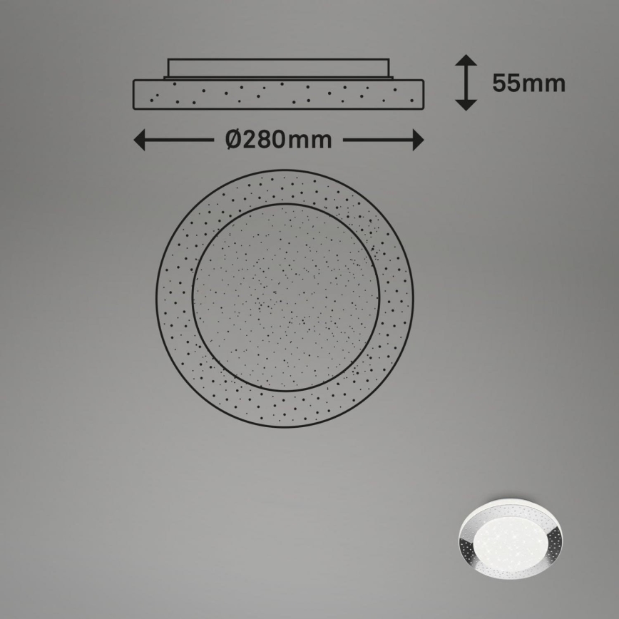 Briloner 3693-018 - LED Kopalniška stropna svetilka LED/15W/230V IP44 4000K pr. 28 cm