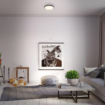 Briloner 3700-015 - LED Stropna svetilka RUNA LED/16W/230V 3000K pr. 28 cm črna