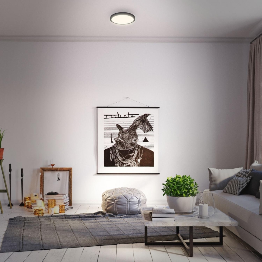 Briloner 3700-015 - LED Stropna svetilka RUNA LED/16W/230V 3000K pr. 28 cm črna