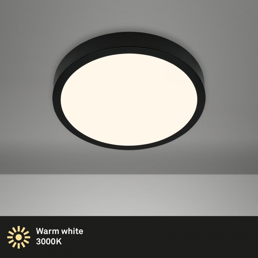 Briloner 3700-015 - LED Stropna svetilka RUNA LED/16W/230V 3000K pr. 28 cm črna