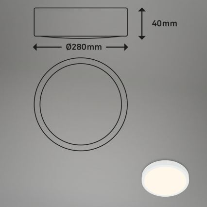 Briloner 3700-016 - LED Stropna svetilka RUNA LED/16W/230V 3000K pr. 28 cm bela