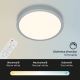 Briloner 3701-014 - LED Zatemnitvena stropna svetilka RUNA LED/18W/230V 2700-6500K srebrna + Daljinski upravljalnik
