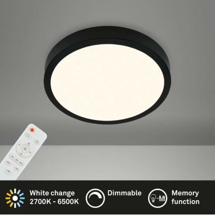 Briloner 3701-015 - LED Zatemnitvena stropna svetilka RUNA LED/18W/230V 2700-6500K + Daljinski upravljalnik