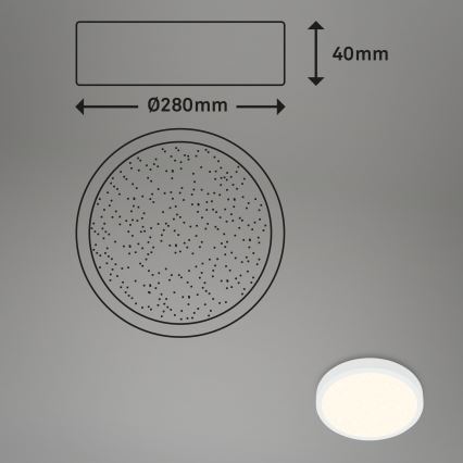 Briloner 3701-016 - LED Zatemnitvena stropna svetilka RUNA LED/18W/230V 2700-6500K bela + Daljinski upravljalnik