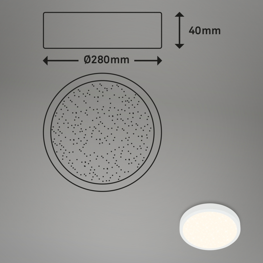 Briloner 3701-016 - LED Zatemnitvena stropna svetilka RUNA LED/18W/230V 2700-6500K bela + Daljinski upravljalnik