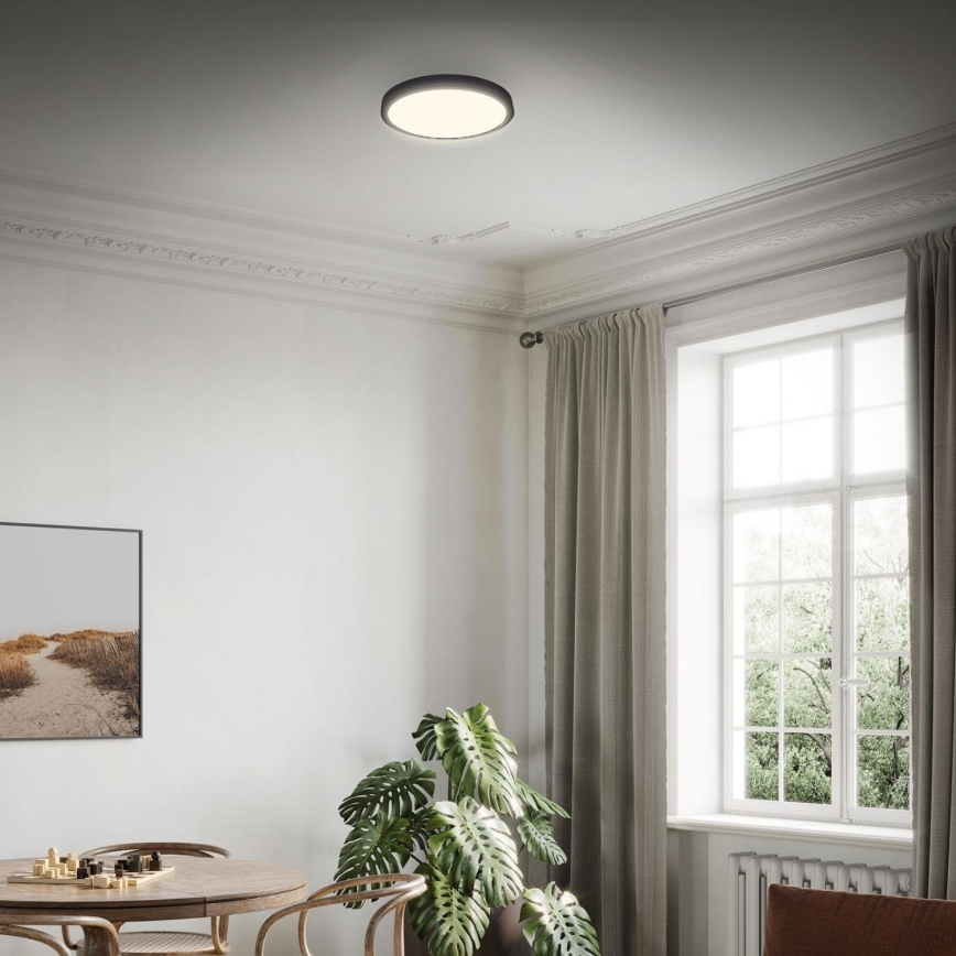 Briloner 3703-015 - LED Stropna svetilka RUNA LED/24W/230V 3000K pr. 38 cm črna