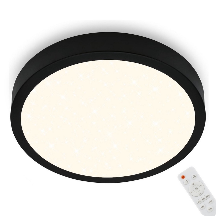 Briloner 3704-015 - LED Zatemnitvena stropna svetilka RUNA LED/22W/230V 2700-6500K črna + Daljinski upravljalnik