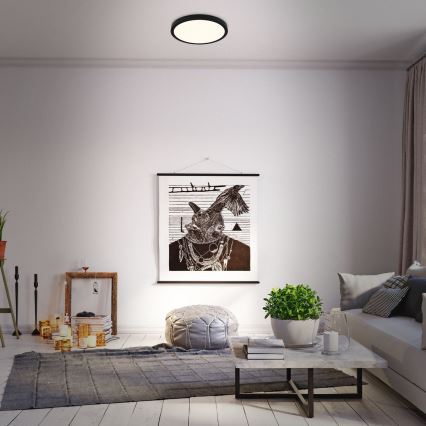 Briloner 3704-015 - LED Zatemnitvena stropna svetilka RUNA LED/22W/230V 2700-6500K črna + Daljinski upravljalnik