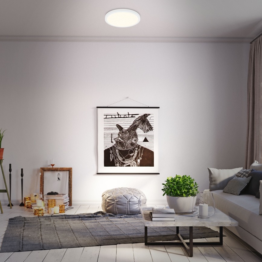 Briloner 3704-016 - LED Zatemnitvena stropna svetilka RUNA LED/22W/230V 2700-6500K bela + Daljinski upravljalnik