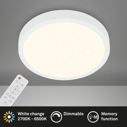 Briloner 3704-016 - LED Zatemnitvena stropna svetilka RUNA LED/22W/230V 2700-6500K bela + Daljinski upravljalnik