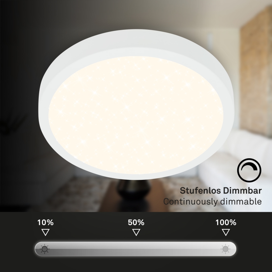 Briloner 3704-016 - LED Zatemnitvena stropna svetilka RUNA LED/22W/230V 2700-6500K bela + Daljinski upravljalnik