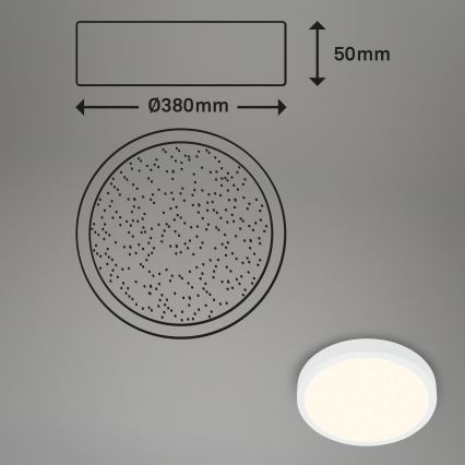 Briloner 3704-016 - LED Zatemnitvena stropna svetilka RUNA LED/22W/230V 2700-6500K bela + Daljinski upravljalnik