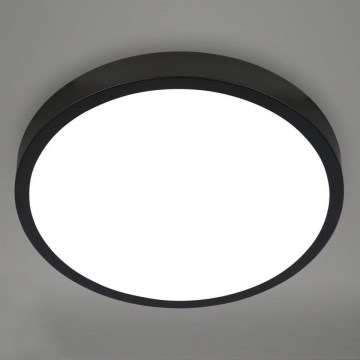 Briloner 3709-015 - LED RGBW Zatemnitvena stropna svetilka LED/22W/230V 4000K pr. 38 cm črna + Daljinski upravljalnik