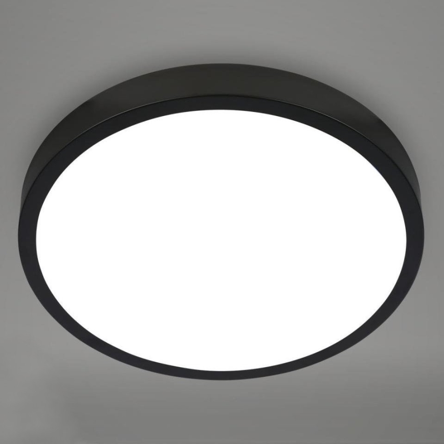 Briloner 3709-015 - LED RGBW Zatemnitvena stropna svetilka LED/22W/230V 4000K pr. 38 cm črna + Daljinski upravljalnik