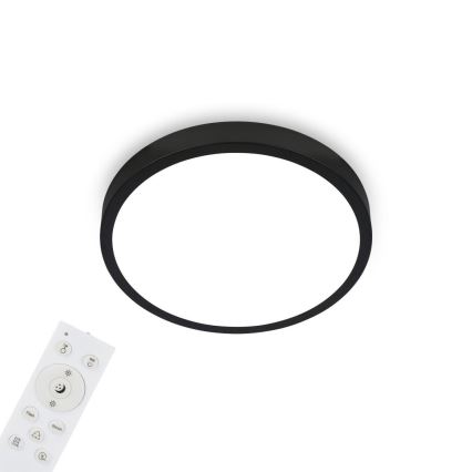 Briloner 3709-015 - LED RGBW Zatemnitvena stropna svetilka LED/22W/230V 4000K pr. 38 cm črna + Daljinski upravljalnik