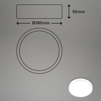 Briloner 3709-016 - LED RGBW Zatemnitvena stropna svetilka LED/22W/230V 4000K pr. 38 cm bela + Daljinski upravljalnik