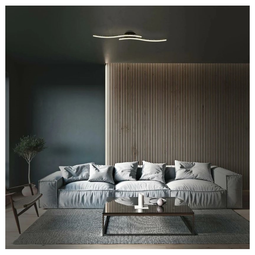 Briloner 3718-025 - LED Nadgradni lestenec REY 2xLED/6W/230V črna